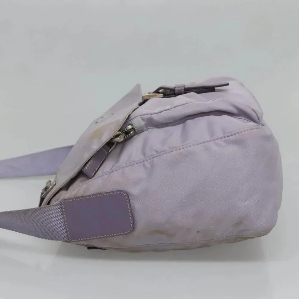 PRADA Shoulder Bag Nylon Purple Silver Auth ti3319 - Picture 3 of 16